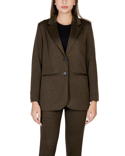 ICHI Green Polyester Blazer