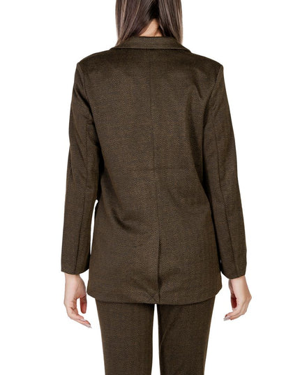 ICHI Green Polyester Blazer