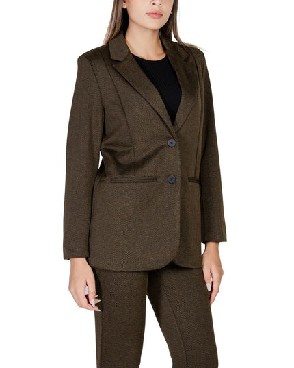 ICHI Green Polyester Blazer