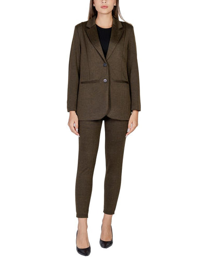 ICHI Green Polyester Blazer