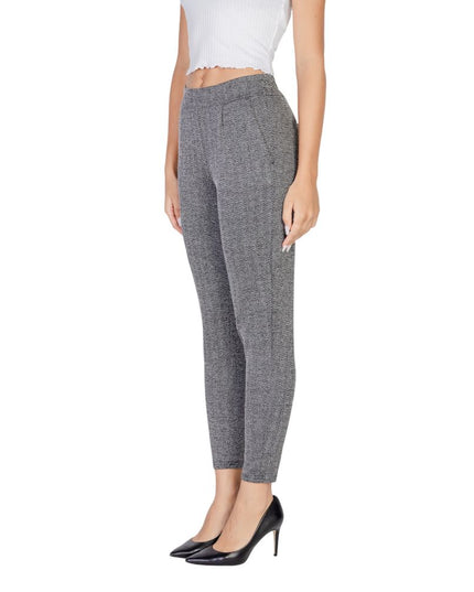 ICHI Black Polyester Skinny Pants