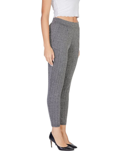 ICHI Black Polyester Skinny Pants