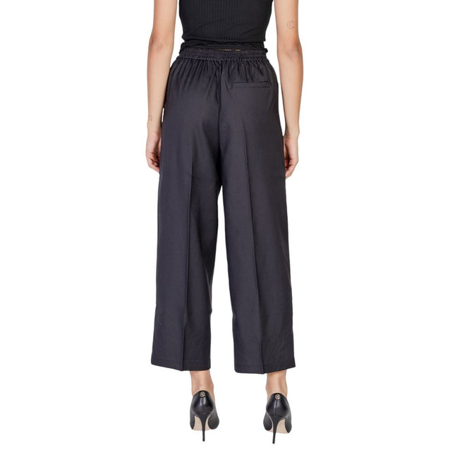 ICHI Black Polyester Pant