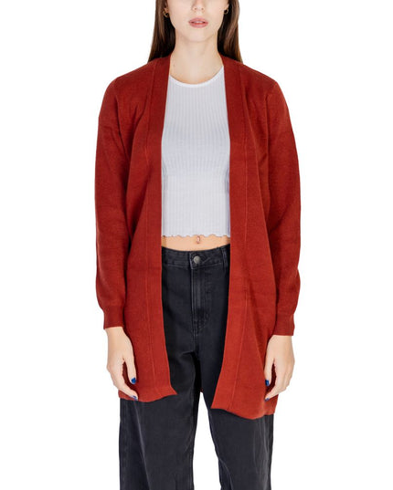 Vero Moda Red Viscose Cardigan