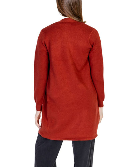 Vero Moda Red Viscose Cardigan