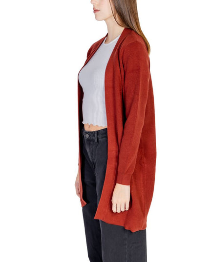Vero Moda Red Viscose Cardigan
