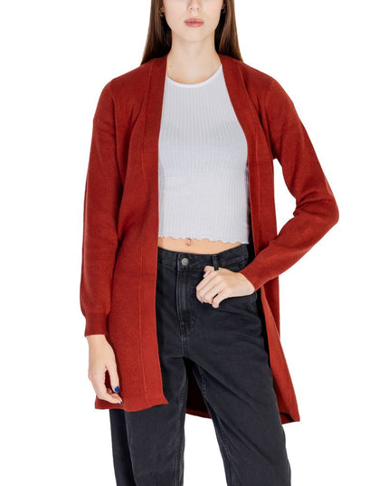 Vero Moda Red Viscose Cardigan