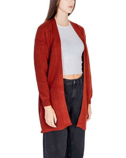 Vero Moda Red Viscose Cardigan