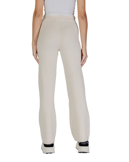 Vero Moda Cream Viscose Casual Pants