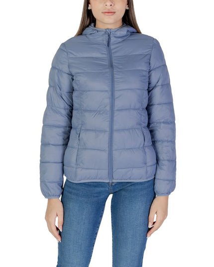 B.Young Blue Nylon Coat