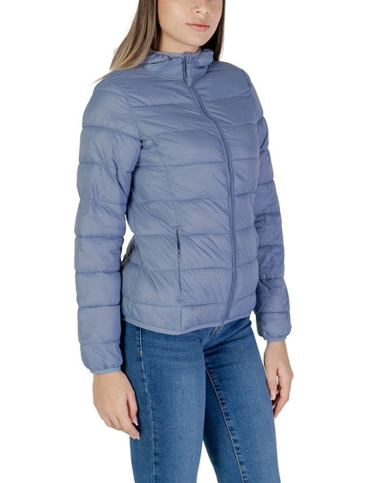 B.Young Blue Nylon Coat