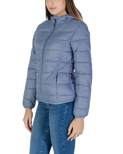 B.Young Blue Nylon Coat