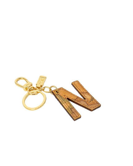 Alviero Martini Prima Classe Beige Leather Keychain