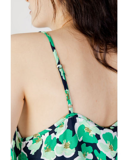 Jacqueline De Yong Green Cotton Tank Tops