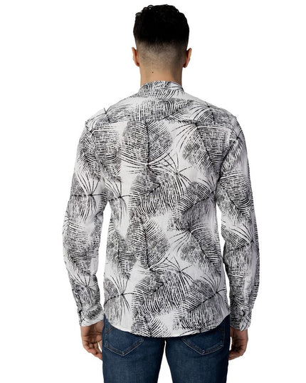 Antony Morato Black Linen Pattern Shirt