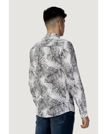 Antony Morato Black Linen Pattern Shirt