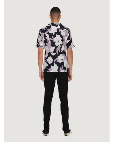 Only & Sons Purple Linen Shortsleeve Shirt