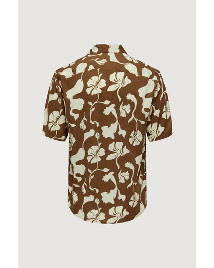 Only & Sons Brown Viscose Shortsleeve Shirt