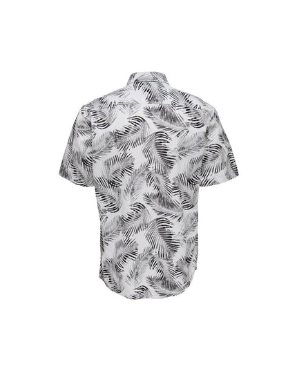 Only & Sons White Cotton Shortsleeve Shirt