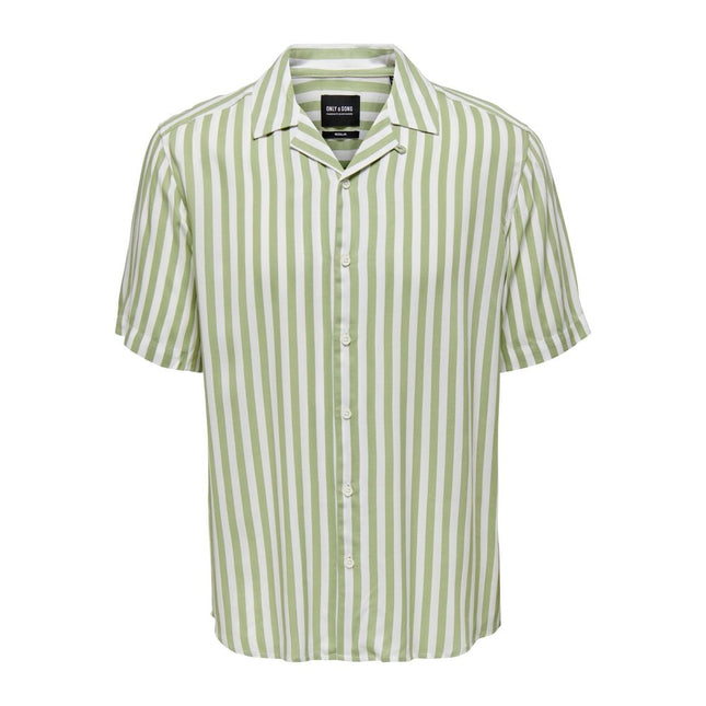 Only & Sons Green Viscose Shortsleeve Shirt