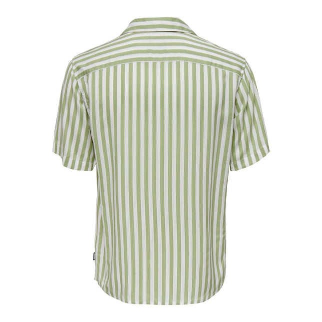 Only & Sons Green Viscose Shortsleeve Shirt