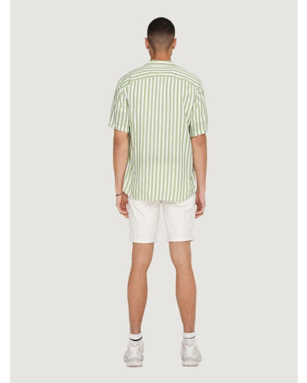 Only & Sons Green Viscose Shortsleeve Shirt
