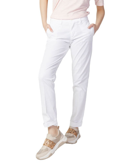 Blauer White Cotton Casual Pants