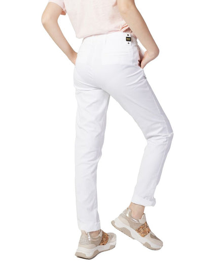 Blauer White Cotton Casual Pants