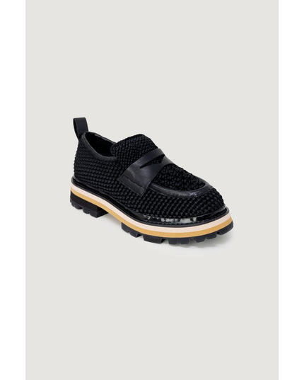 ASH Black Leather Platform Pumps