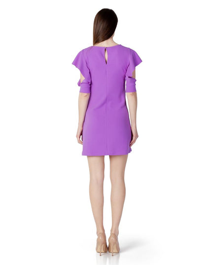 Rinascimento Purple Polyester Midi Dress
