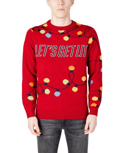 Only & Sons Red Marabou Sweatshirt