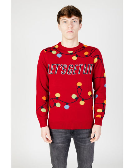 Only & Sons Red Marabou Sweatshirt