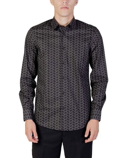 Antony Morato Gray Cotton Pattern Shirt