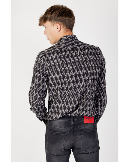 Antony Morato Black Cotton Pattern Shirt