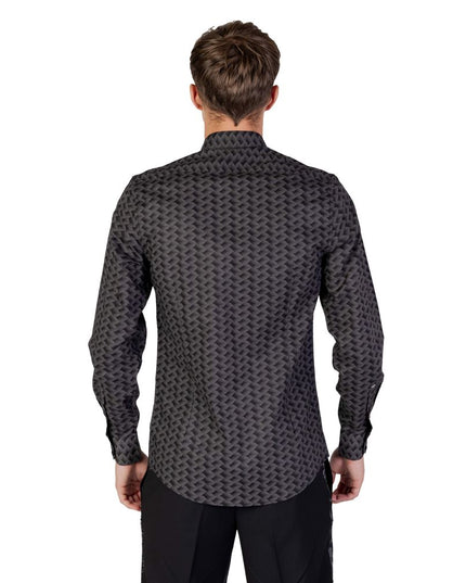 Antony Morato Gray Cotton Pattern Shirt