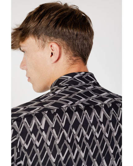 Antony Morato Black Cotton Pattern Shirt