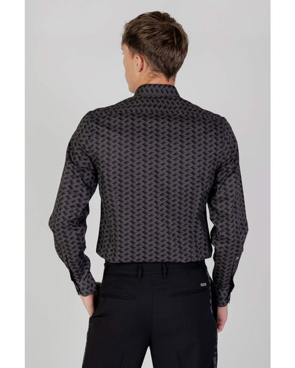 Antony Morato Gray Cotton Pattern Shirt