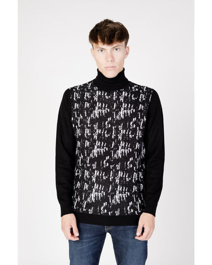 Antony Morato Black Wool Turtleneck