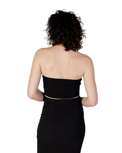 Rinascimento Black Polyester Top