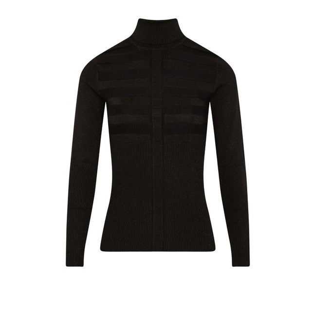 Morgan De Toi Black Viscose Turtleneck
