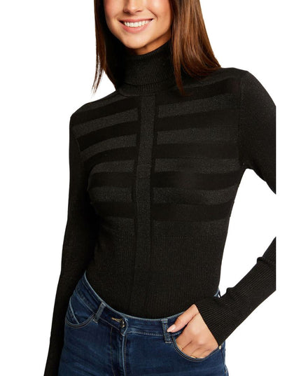 Morgan De Toi Black Viscose Turtleneck