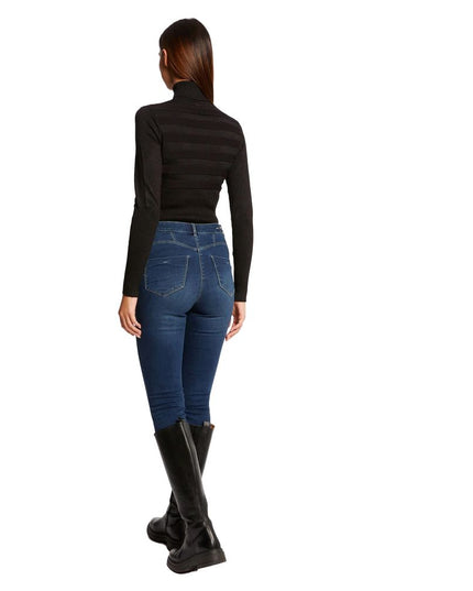 Morgan De Toi Black Viscose Turtleneck