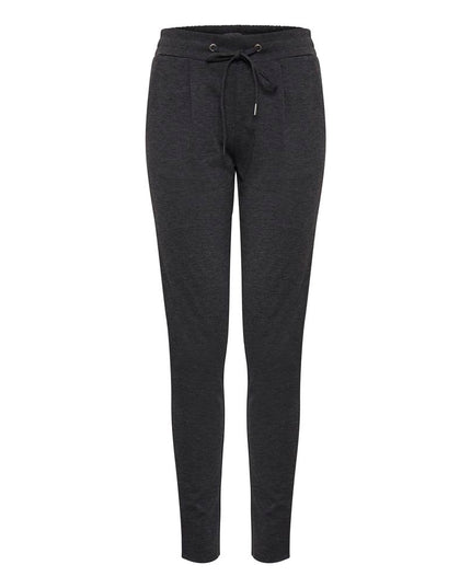 ICHI Gray Polyester Casual Pants