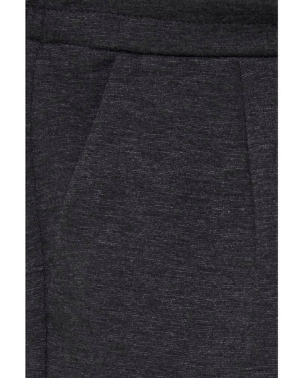 ICHI Gray Polyester Casual Pants
