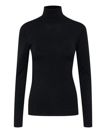 ICHI Black Viscose Turtleneck