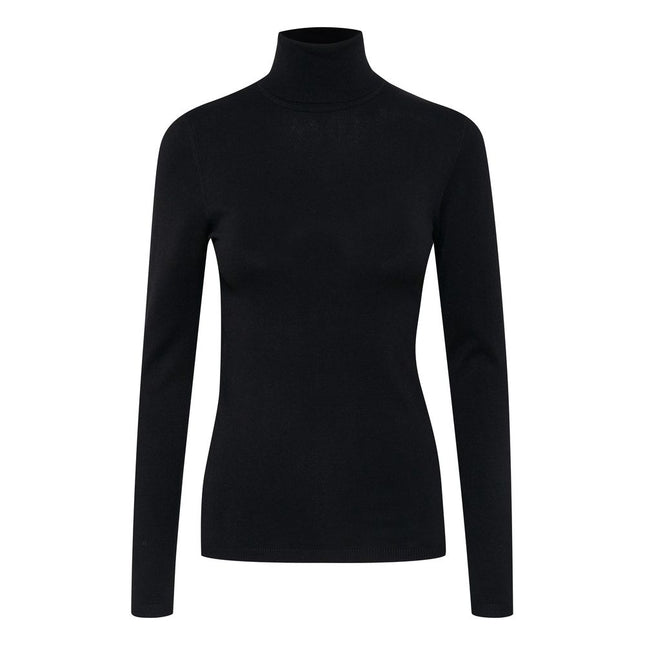 ICHI Black Viscose Turtleneck