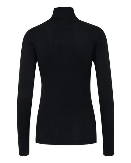 ICHI Black Viscose Turtleneck