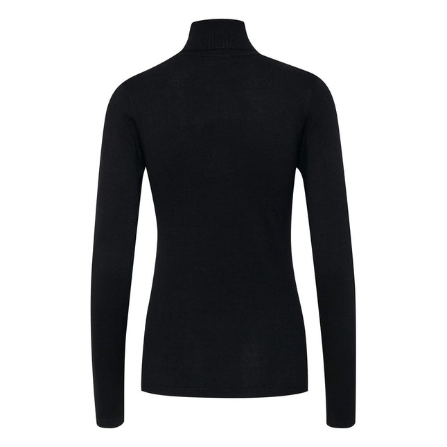 ICHI Black Viscose Turtleneck