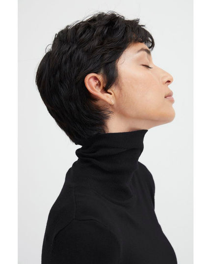 ICHI Black Viscose Turtleneck