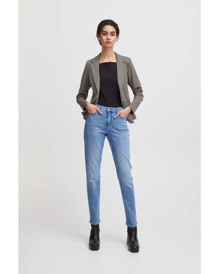 ICHI Beige Polyester Blazer